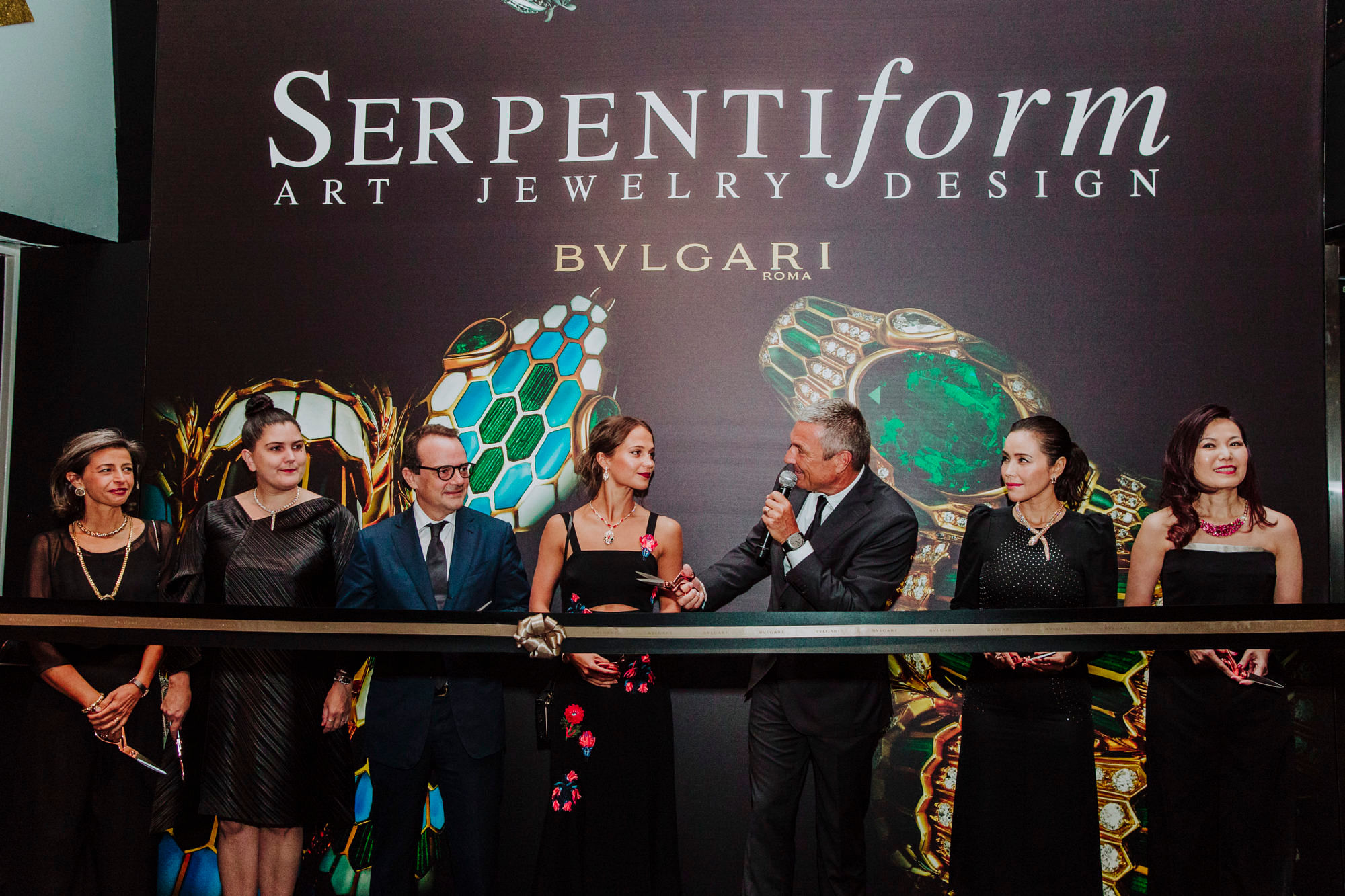 Alicia Vikander, Zoe Tay, Yoyo Cao and more attended Bulgari's SerpentiForm exhibition opening party in Singapore