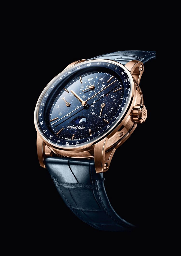 watches, watch trend, watch trends, blue dial, perpetual calendar, small dial, moon phase, meteorite